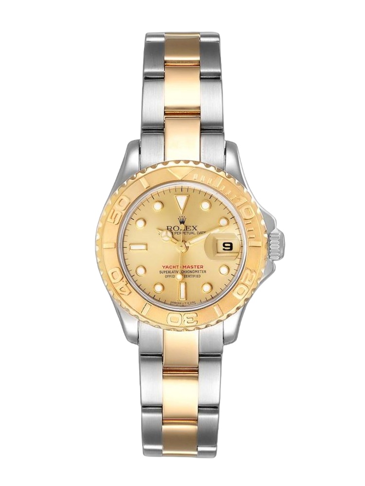 【Super Clone】Rolex Yacht-Master 169623 Steel Yellow Gold Champagne Dial 29MM Lady Replica Watch
