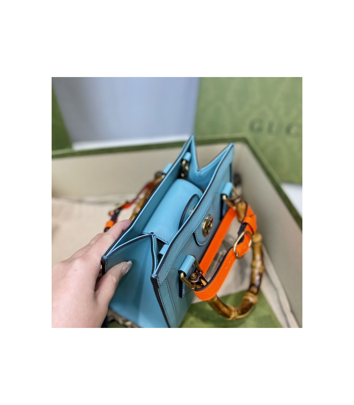 Gucci Diana Mini Tote Bag Light Blue
