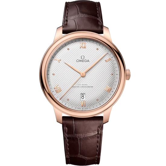 Omega De Ville Prestige 40 mm Silver Dial  Sedna™ 18k Rose Gold Strap 434.53.40.20.02.001
