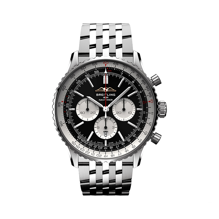 【Breitling AB0137211B1A1 Navitimer B01 Black Dial - Νew