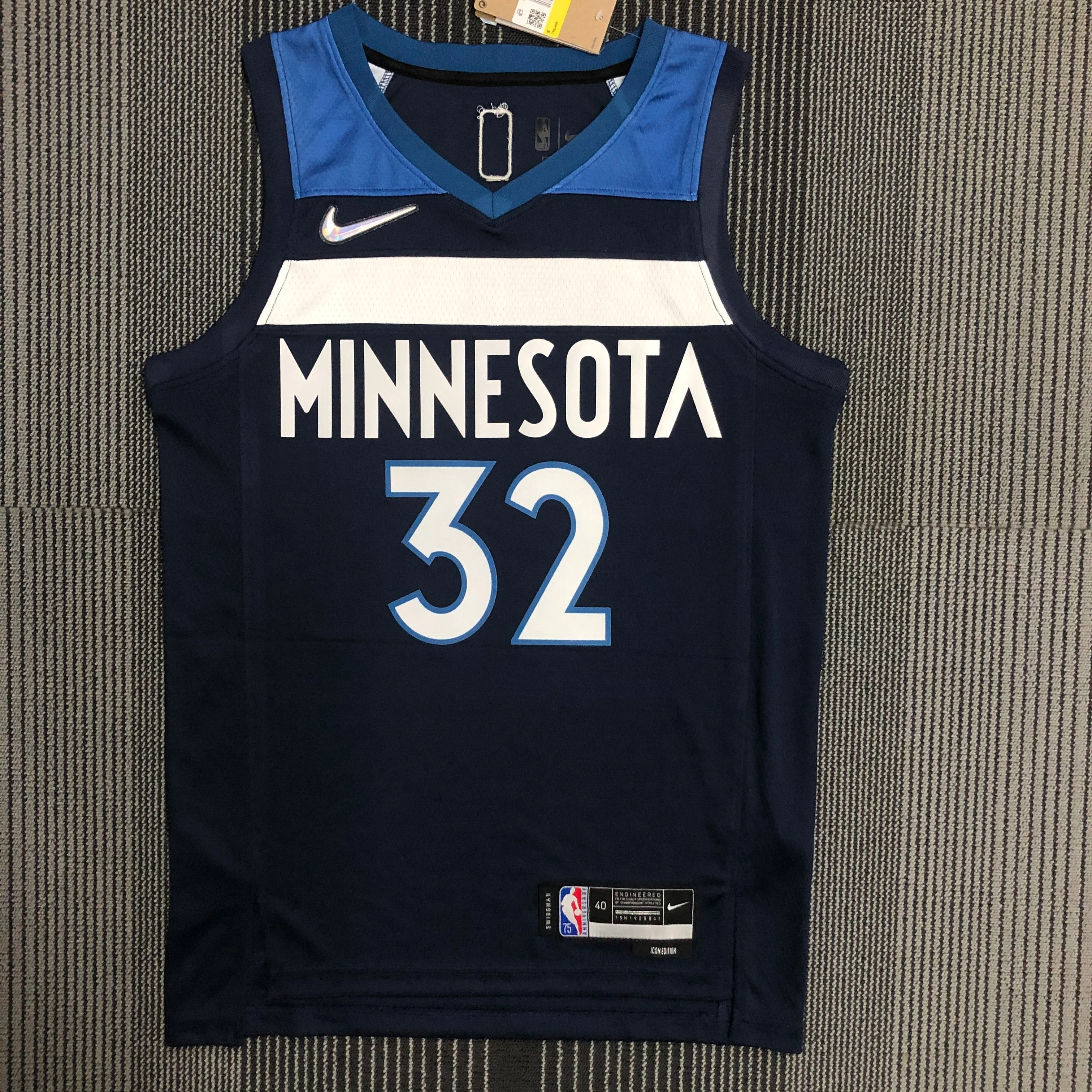 NBA 75th Anniversary Minnesota Timberwolves 32 Towns Basketball Jersey