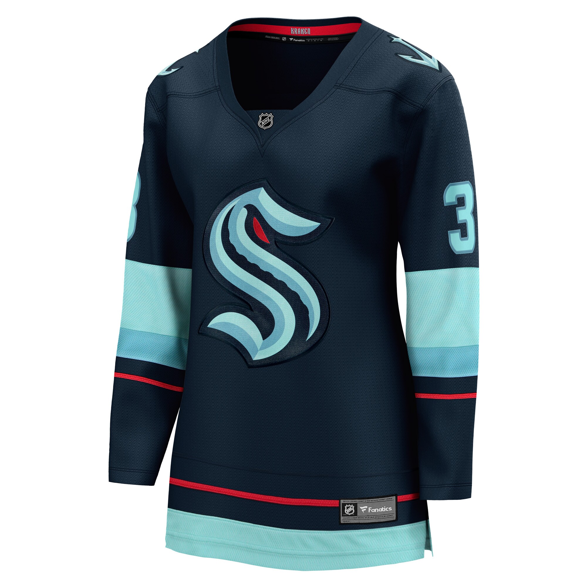 Will Borgen Seattle Kraken Fanatics Women’s Home Breakaway Player Jersey – Deep Sea Blue