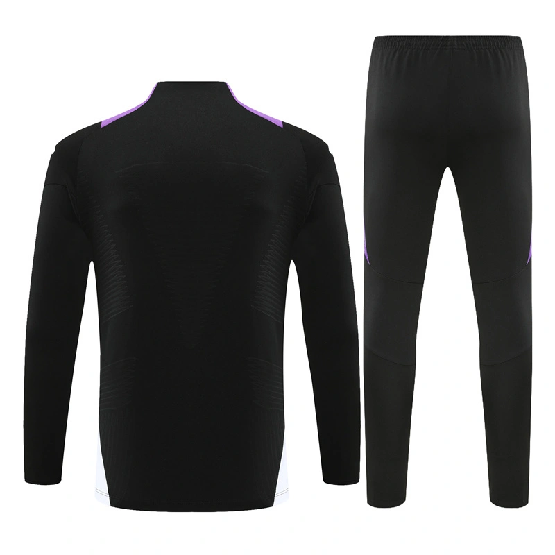 2024-25 Real Madrid Black and Purple [Player] Long Sleeve Training Suit