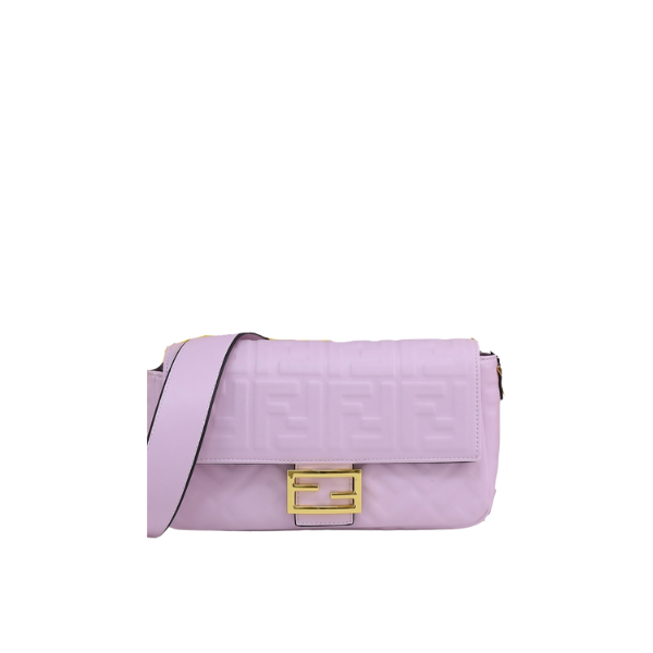 Fendi Baguette Leather Purple Nappa Bag 27Cm