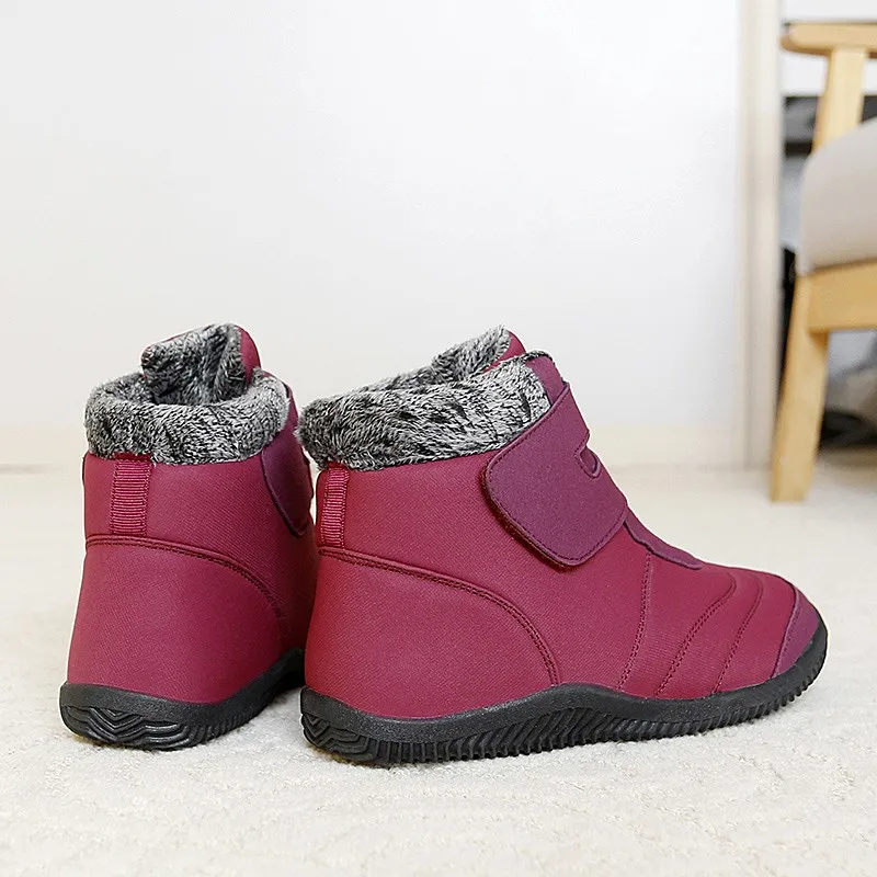 New Thick Plush Winter Keep Warm Boots for Women Non-slip Snow Boots Woman Flat Heels Warm Cotton Padded Shoes Mujer Winter Boot