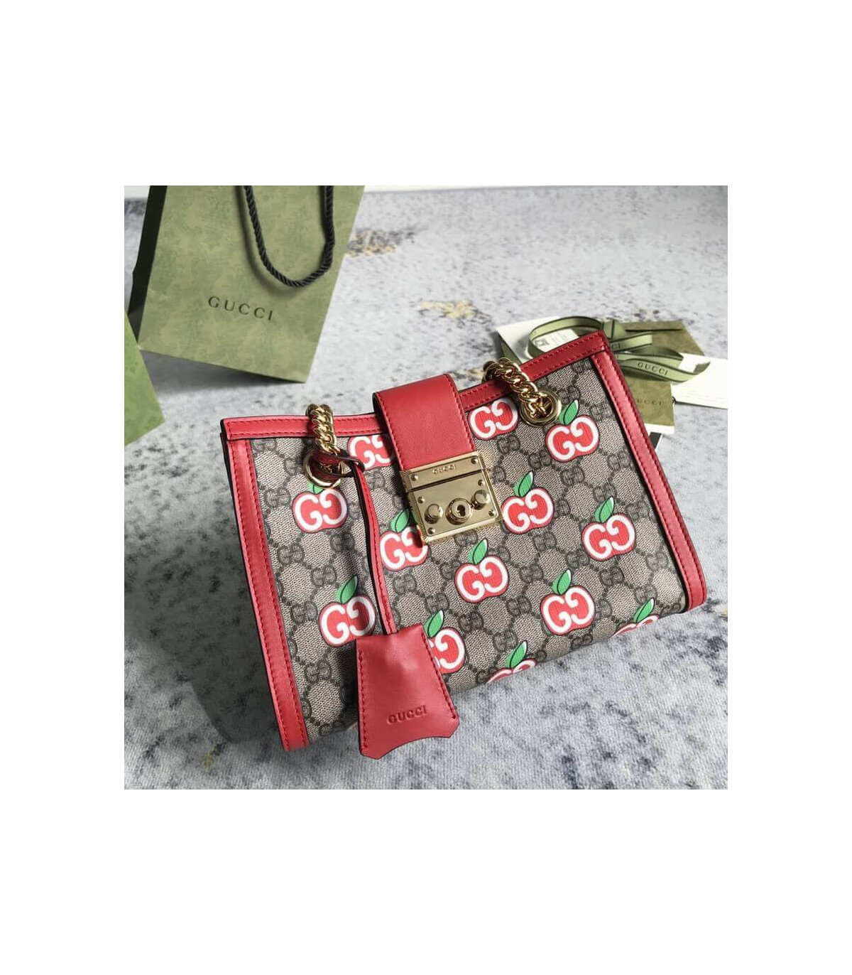 Gucci GG Apple Print Small Shoulder Bag