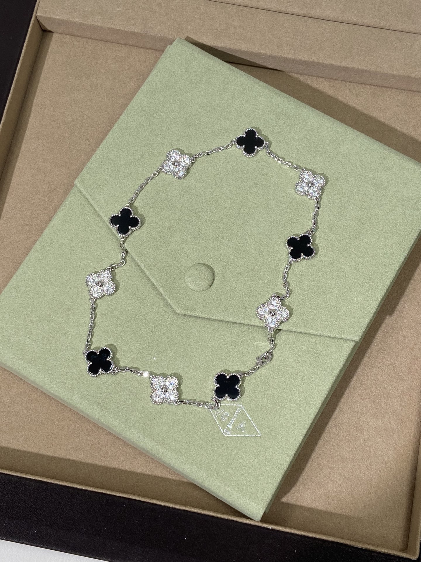 Van Cleef & Arpels Inspired Alhambra Vintage 10-Motif Necklace