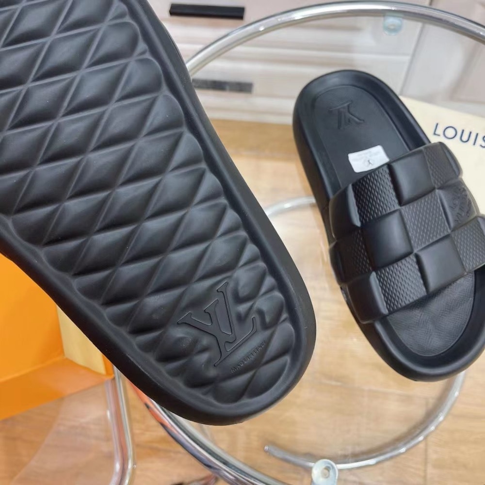 Louis Vuitton Waterfront Mule Maxi Damier Rubber Black