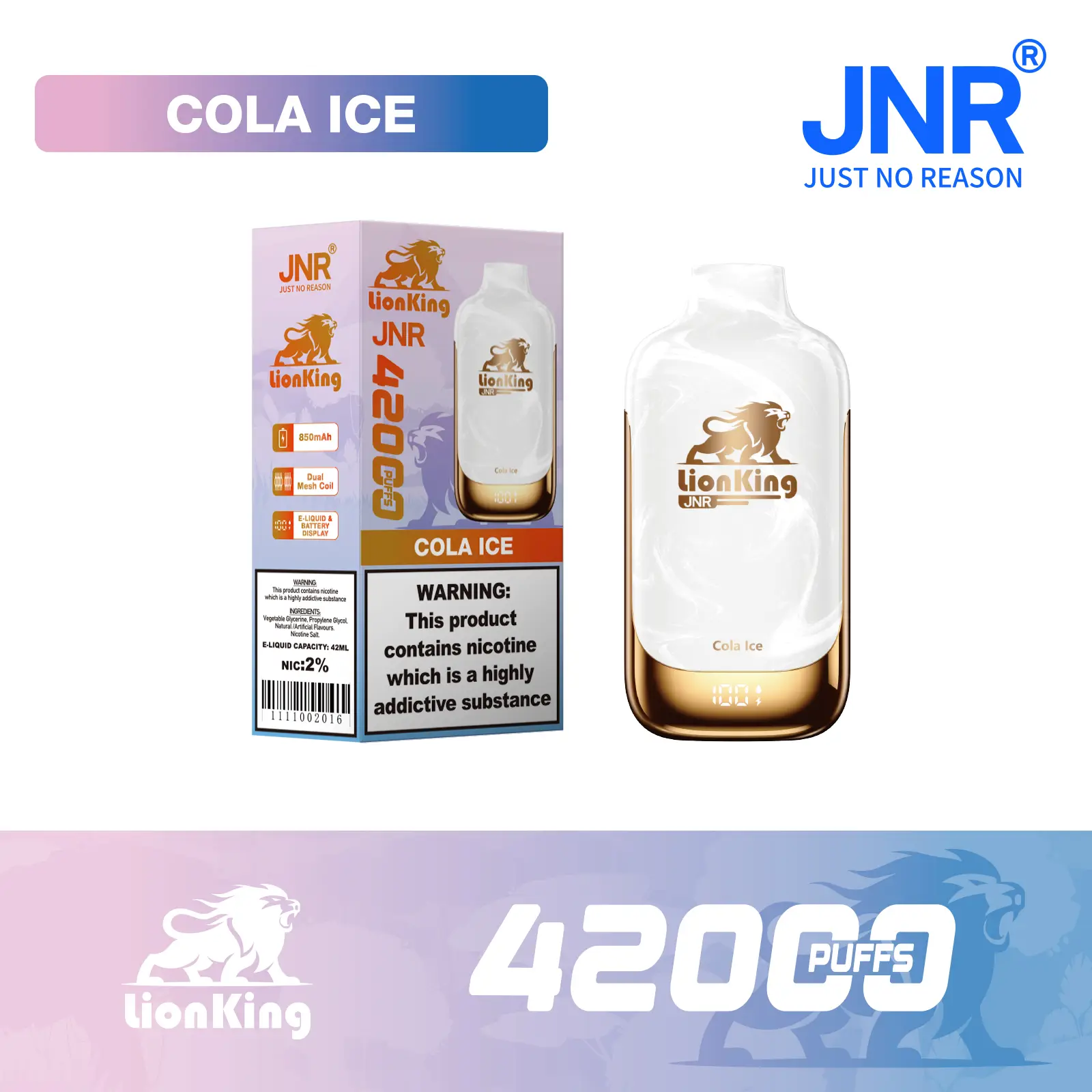 JNR Lionking 42K Puffs Disposable Vape
