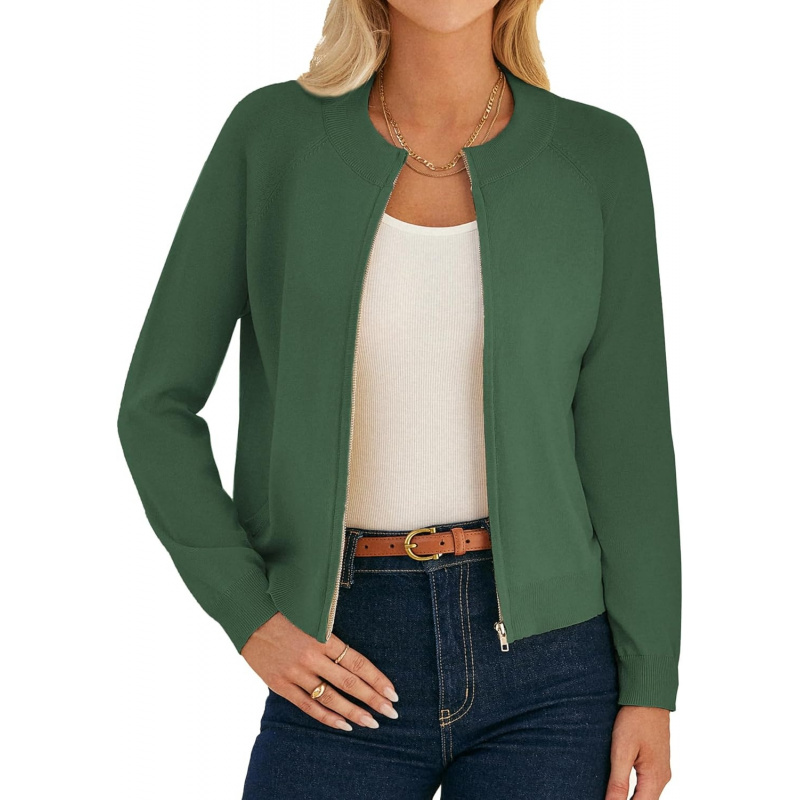 Women's Long Sleeve Zip Up Cardigan Sweaters