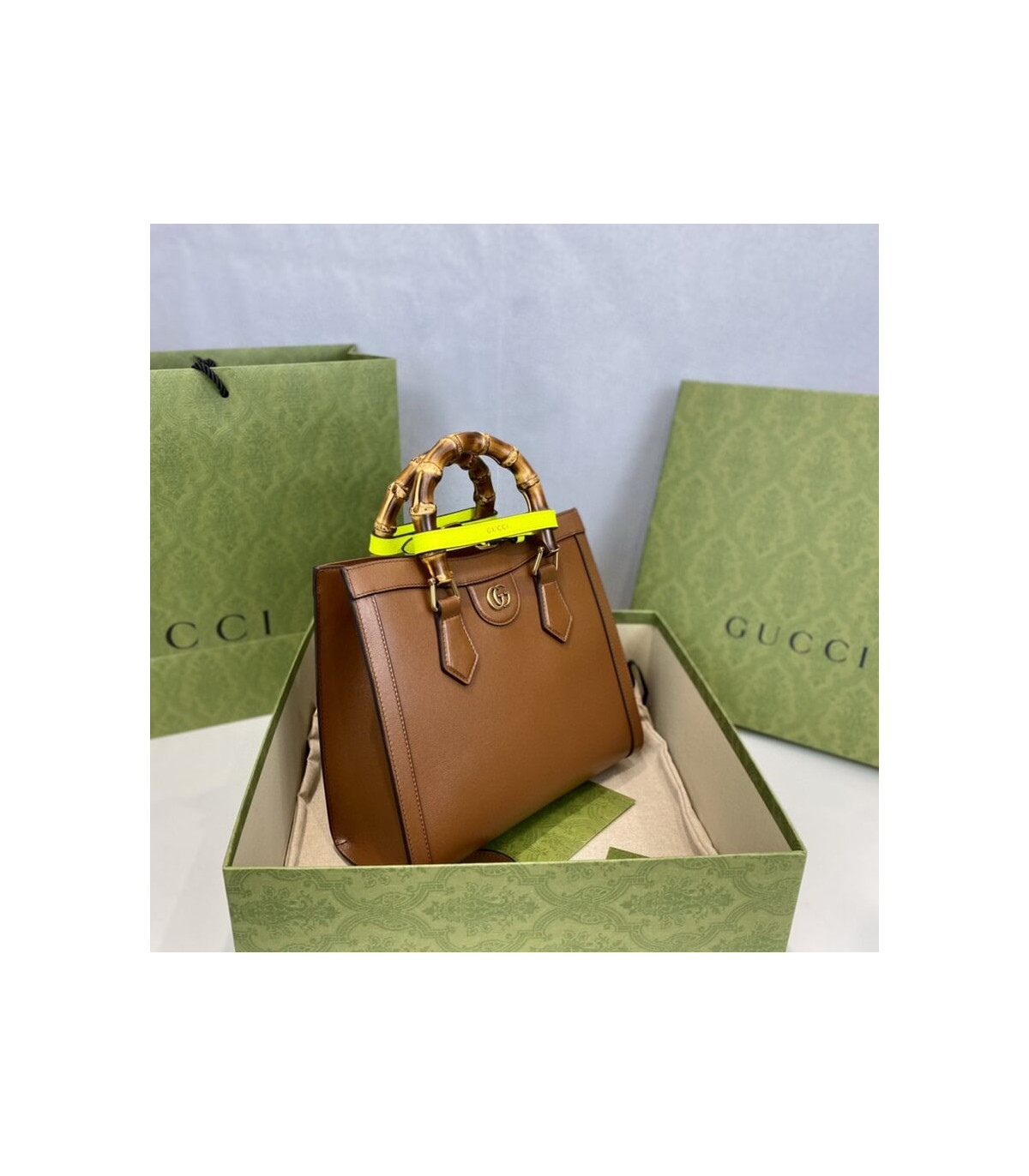 Gucci Diana Small Tote Bag Brown
