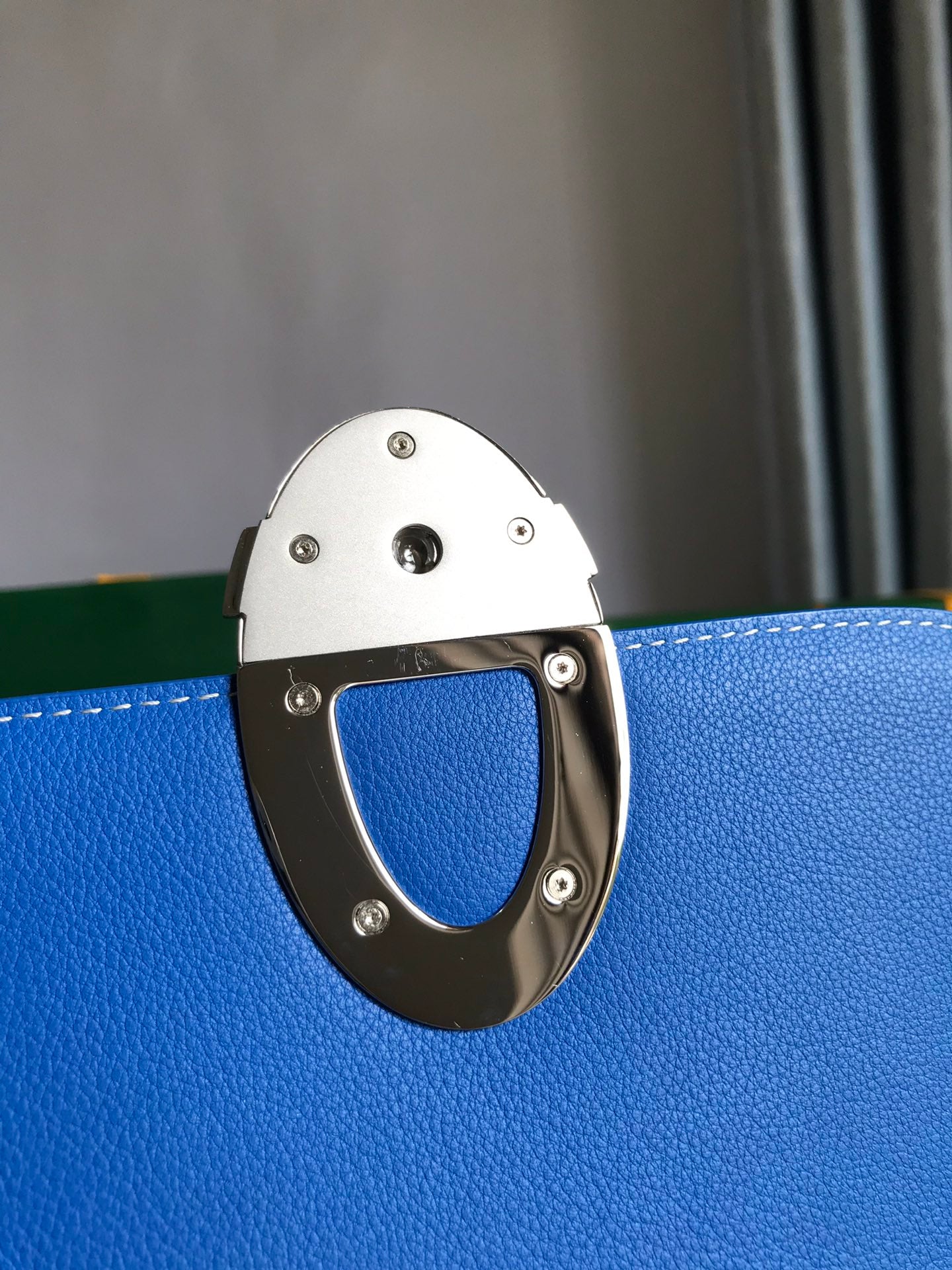 Goyard 233 Bag 25 Cm Sapphire Blue Calfskin And Goyardine Canvas 25cm