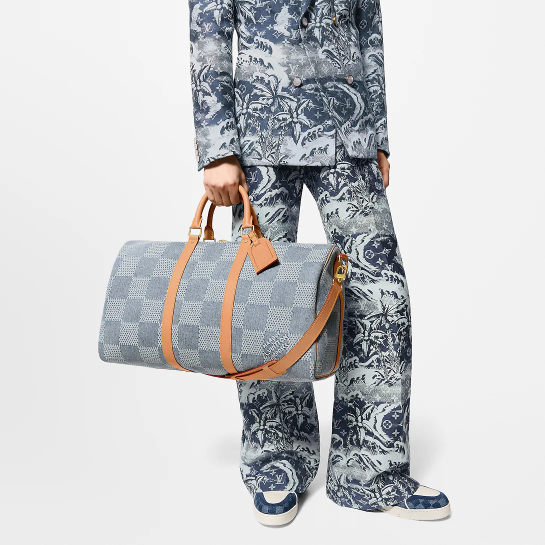 Louis Vuitton Keepall Bandoulière 50 Bag ‘Blue’ 50Cm N40739