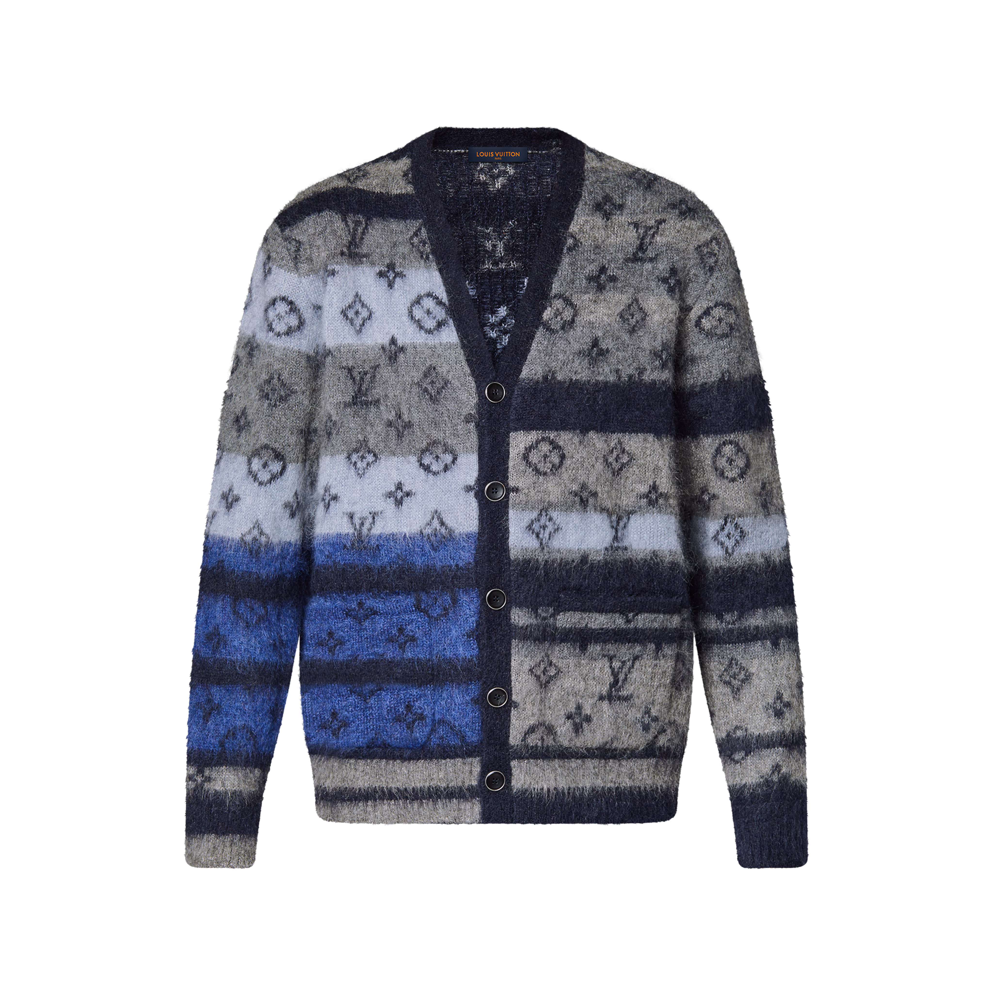 LV 1AIOX3 Monogram letter-combination mohair cardigan
