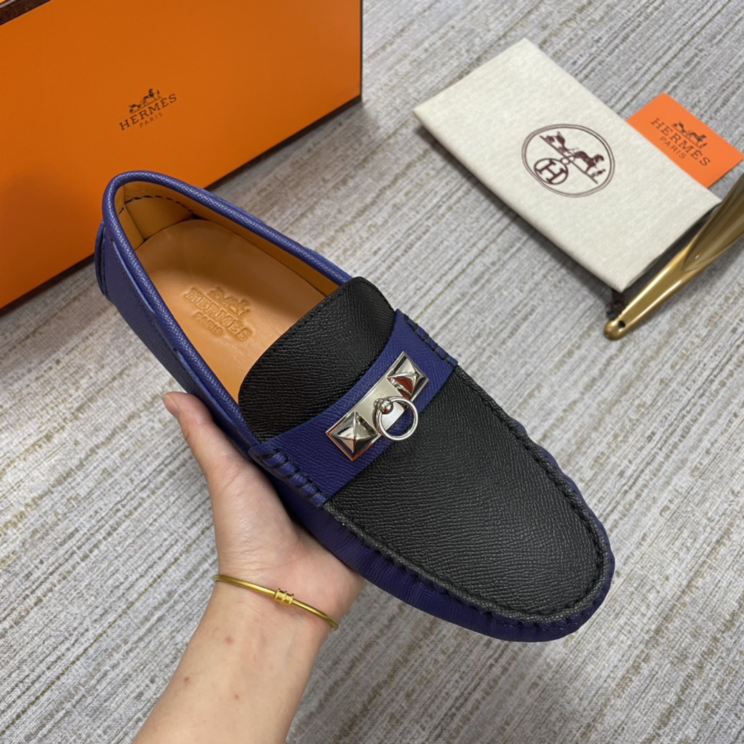 HERMES IRVING LOAFER BLUE/BLACK