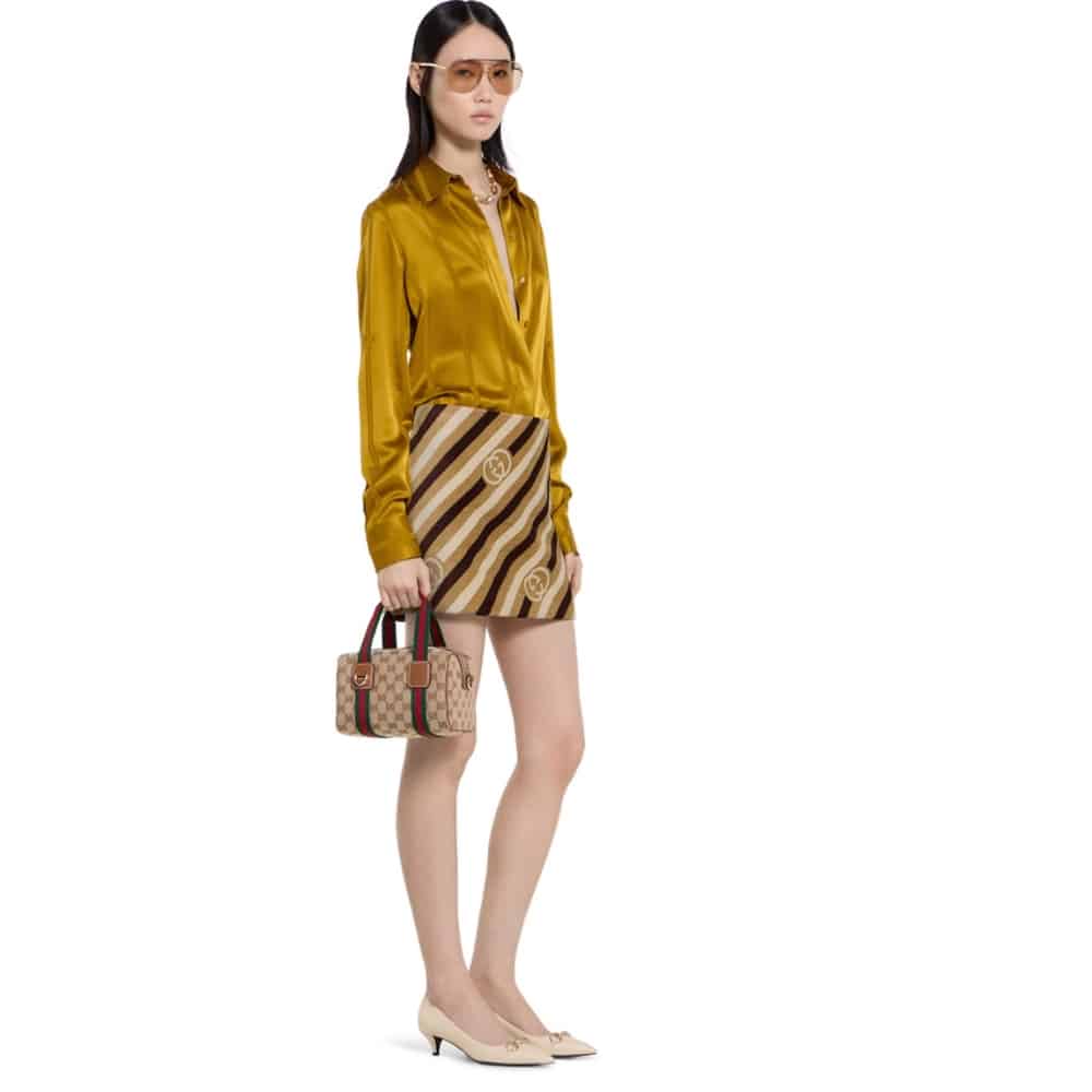 Gucci Mini GG Handbag Beige And Brown GG Canvas 20Cm 859975 FAFWX 9870