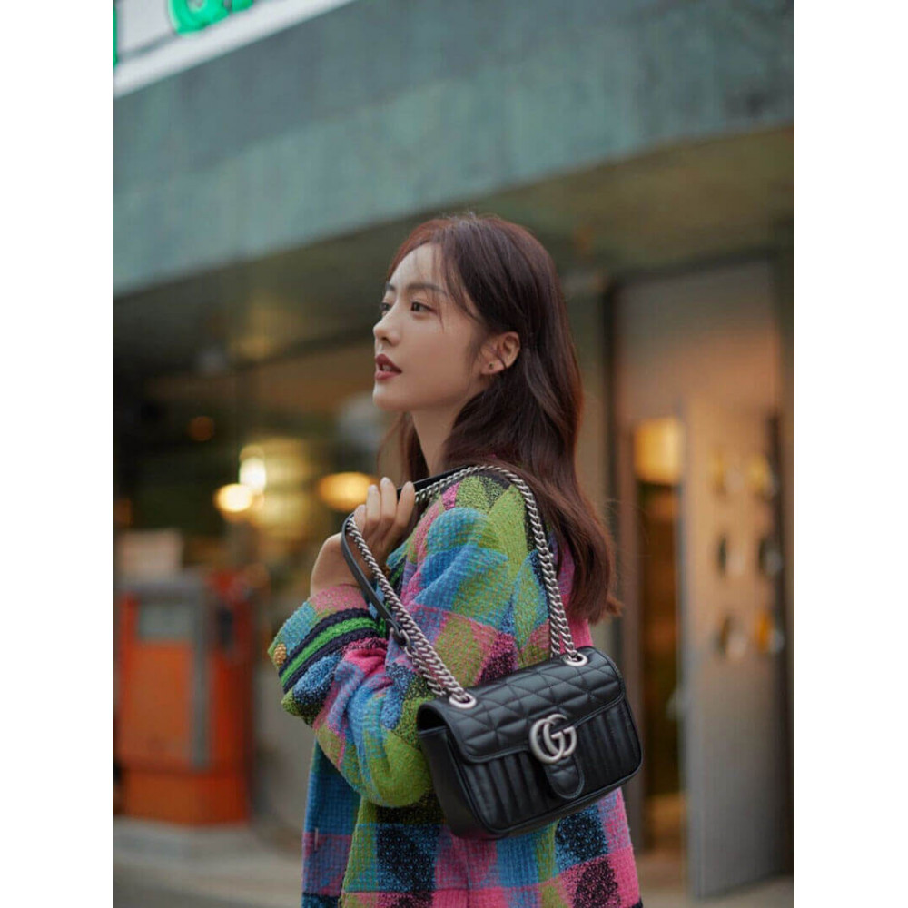 Gucci GG Marmont Mini Shoulder Bag Black