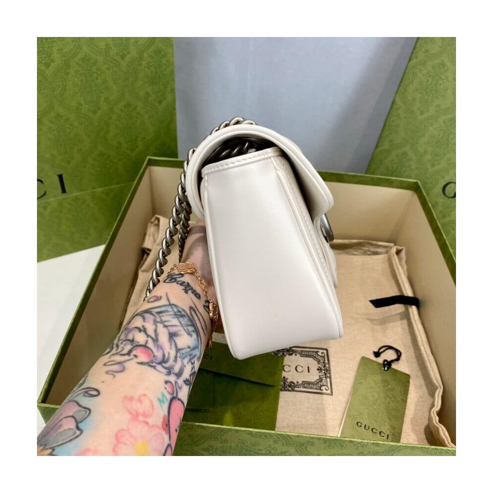Gucci GG Marmont Small Shoulder Bag White