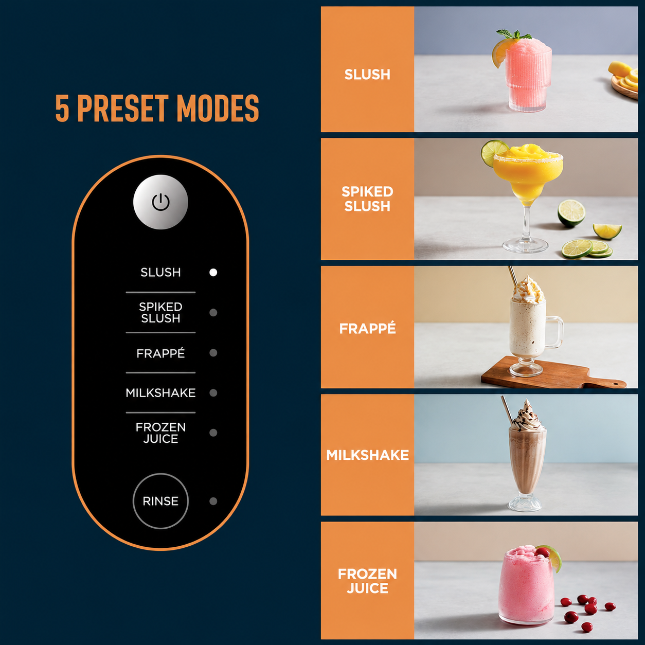 🔥Clearance Sale🔥SLUSHi FS301 Countertop Frozen Drink & Slushie Machine – 88oz Easy-Fill Capacity with 5 Preset Programs