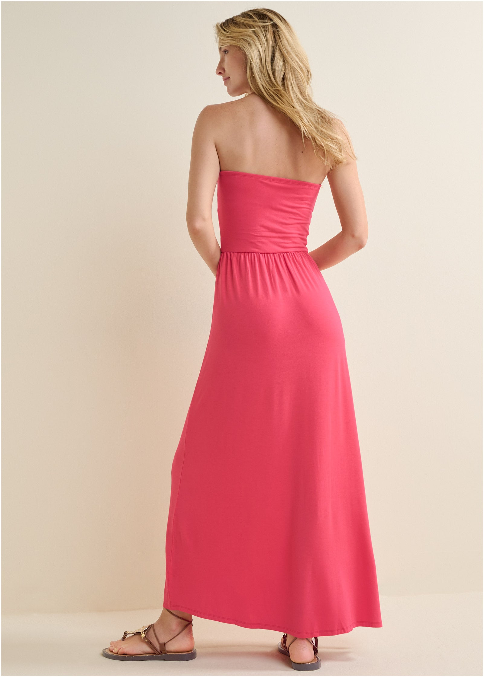 Strapless Maxi Dress – Red