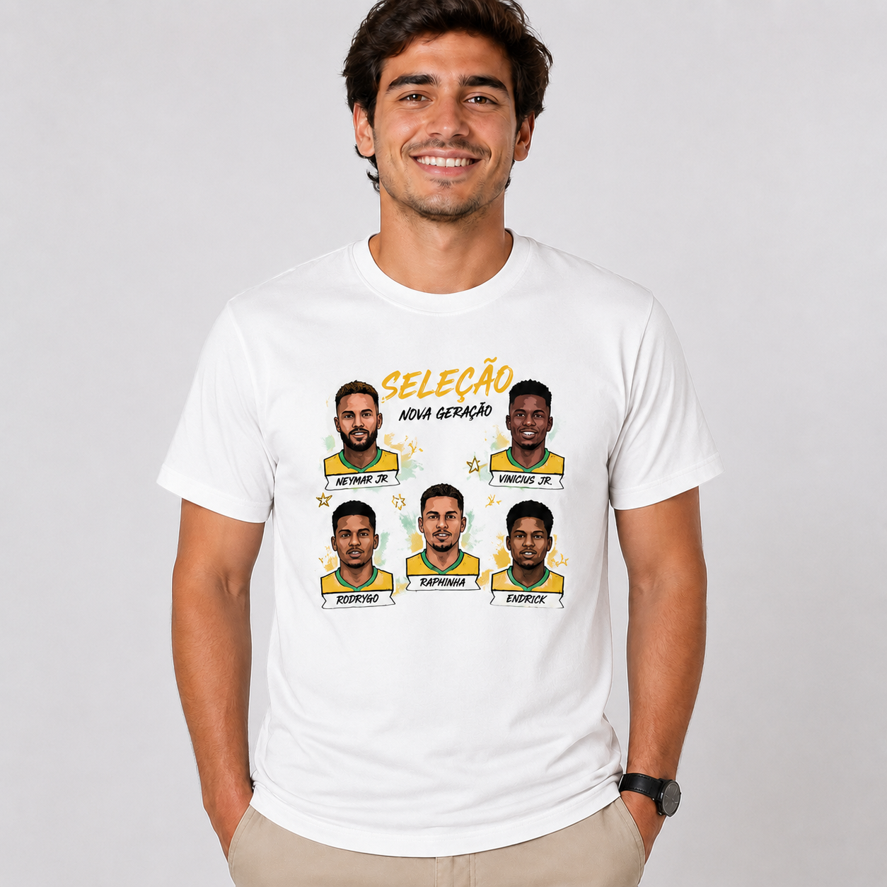 Brazilian Player Pure Cotton T-Shirt – Limited-Time Offer
