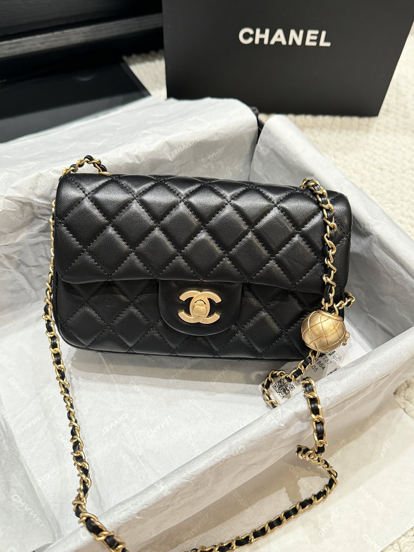 Chanel-CF-gold ball bag