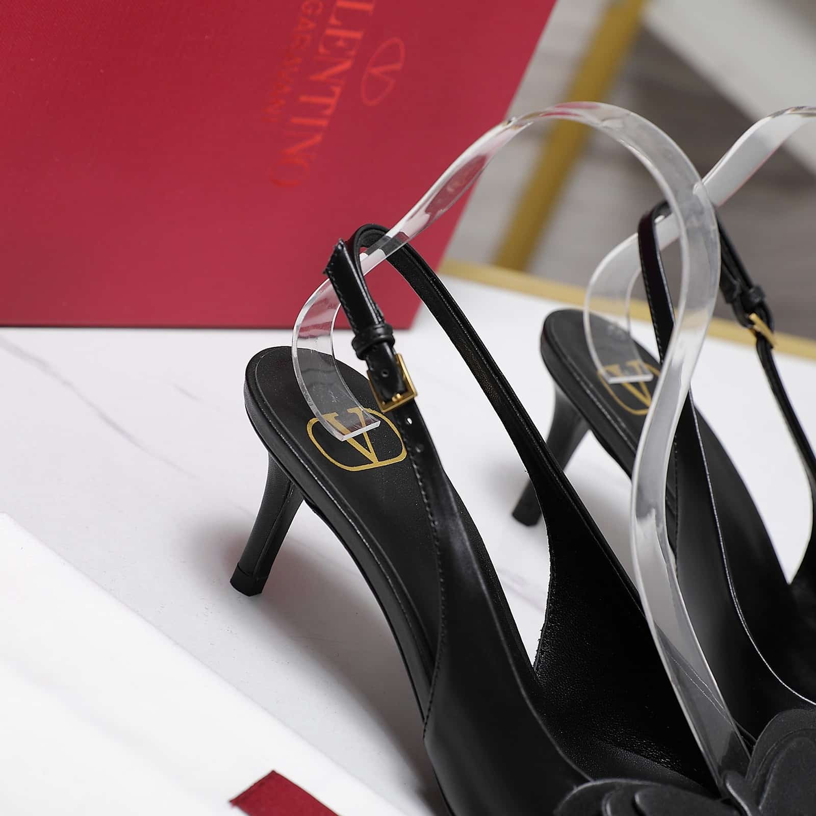 Valentino Garavani Papier Phalène Slingback Pumps Black