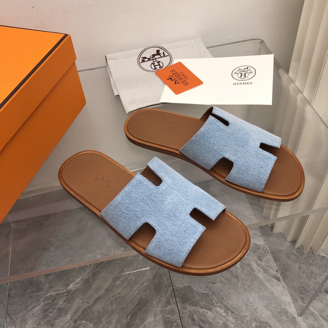 Hermes Izmir Sandal Bleu Clair