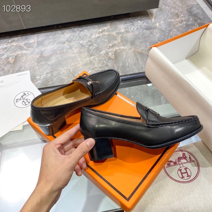 HERMES DAUPHINE 70 LOAFER BLACK