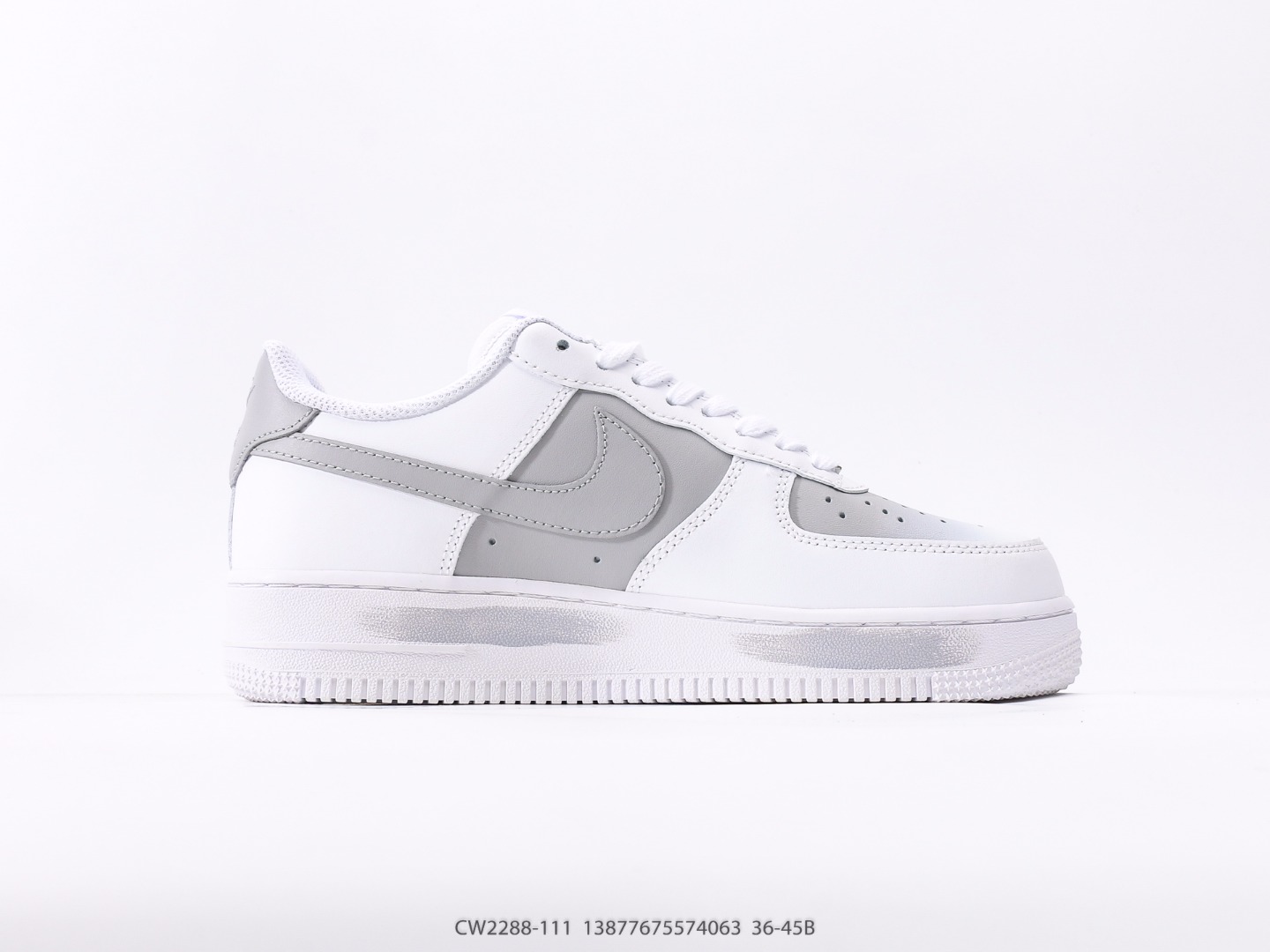Nike Air Force 1 Low Grey Heart Custom