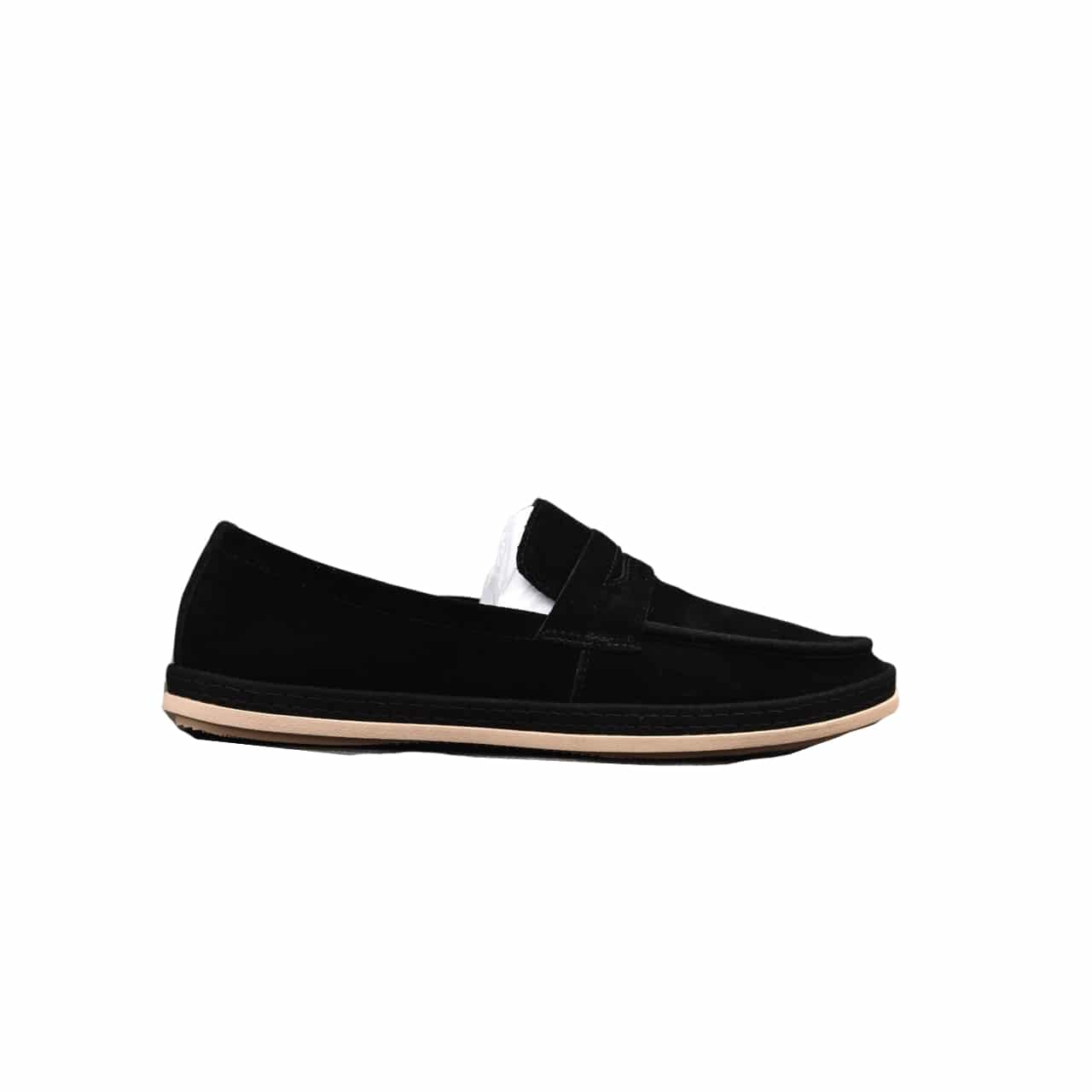 Prada Men’S Flat Loafers Suede Leather Black