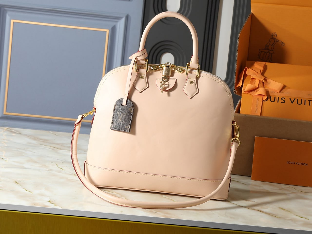 Louis Vuitton Alma PM Bag Beige 32cm M27388