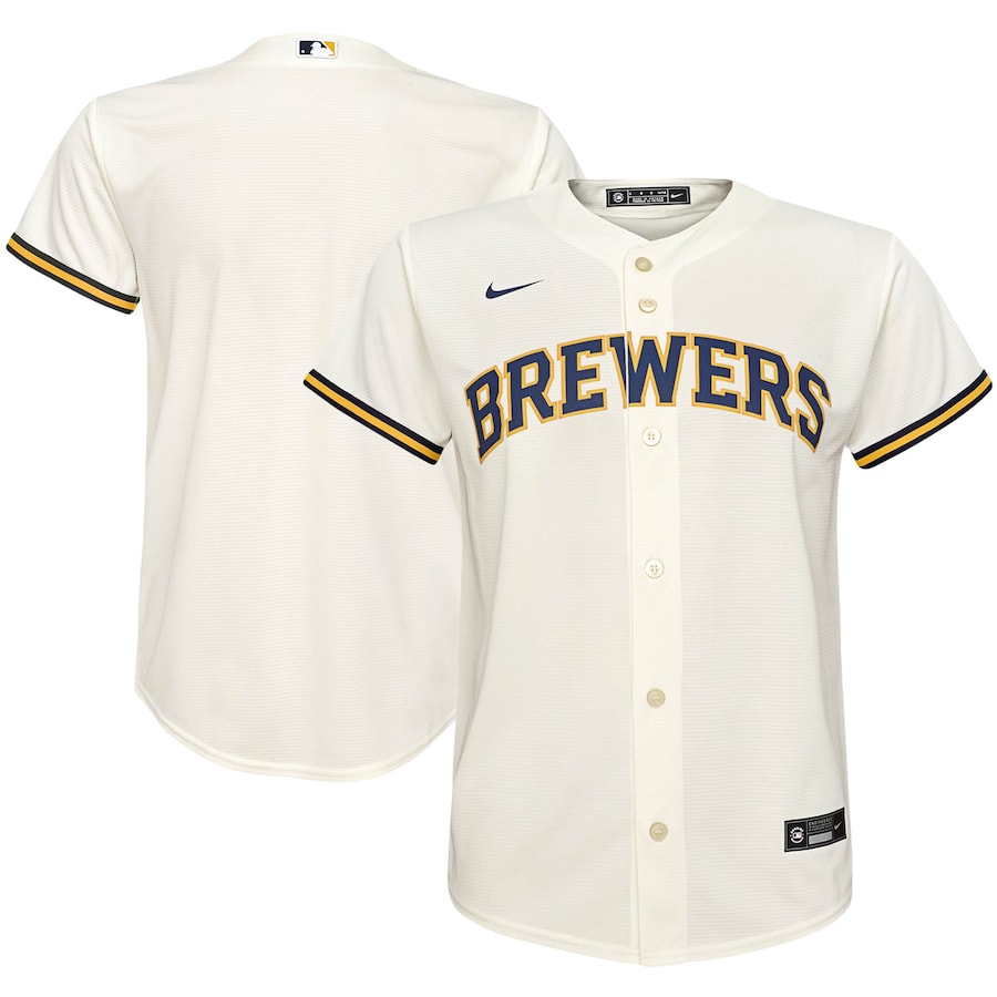 Milwaukee Brewers Youth Home Team Jersey Cream