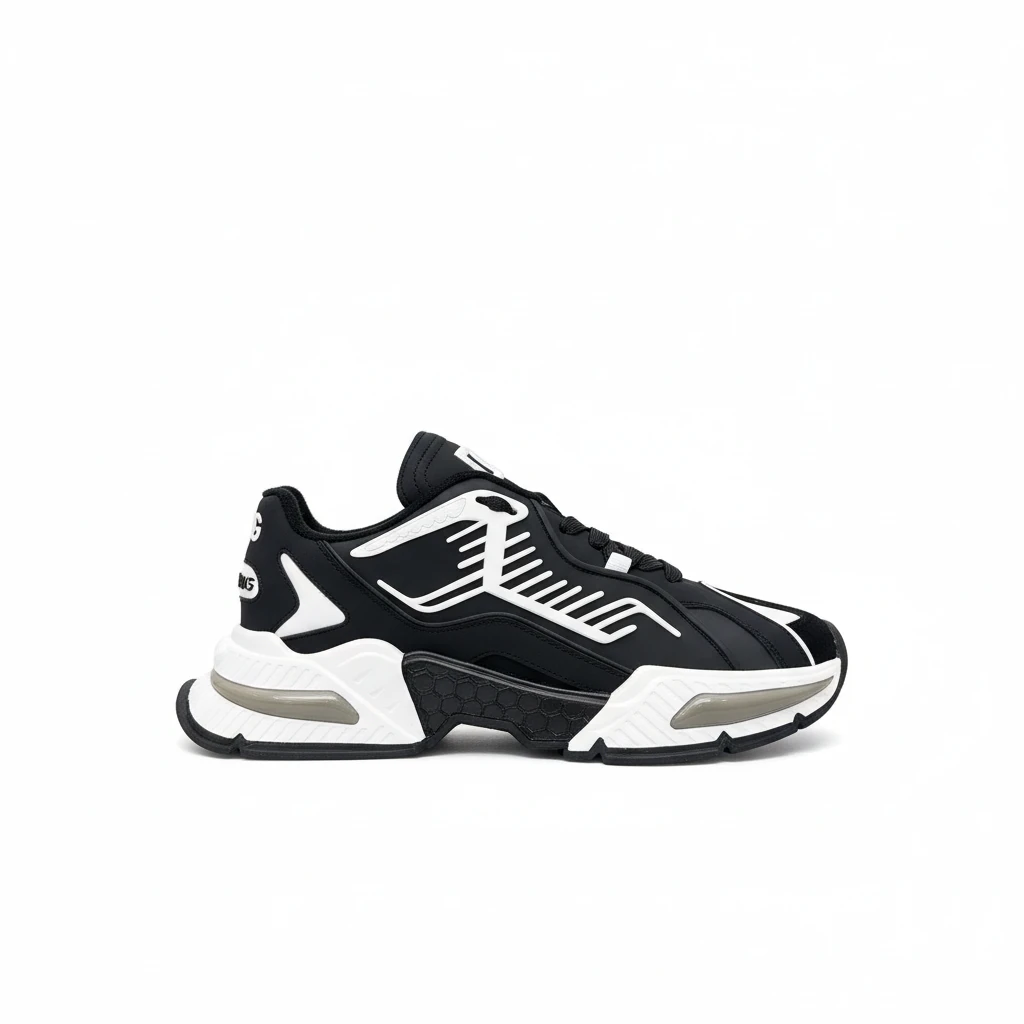 DOLCE & GABBANA MIXED-MATERIAL AIRMASTER SNEAKERS