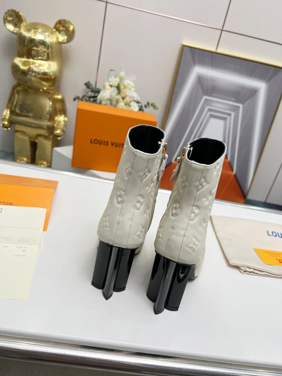 Louis Vuitton Silhouette Ankle Boot White