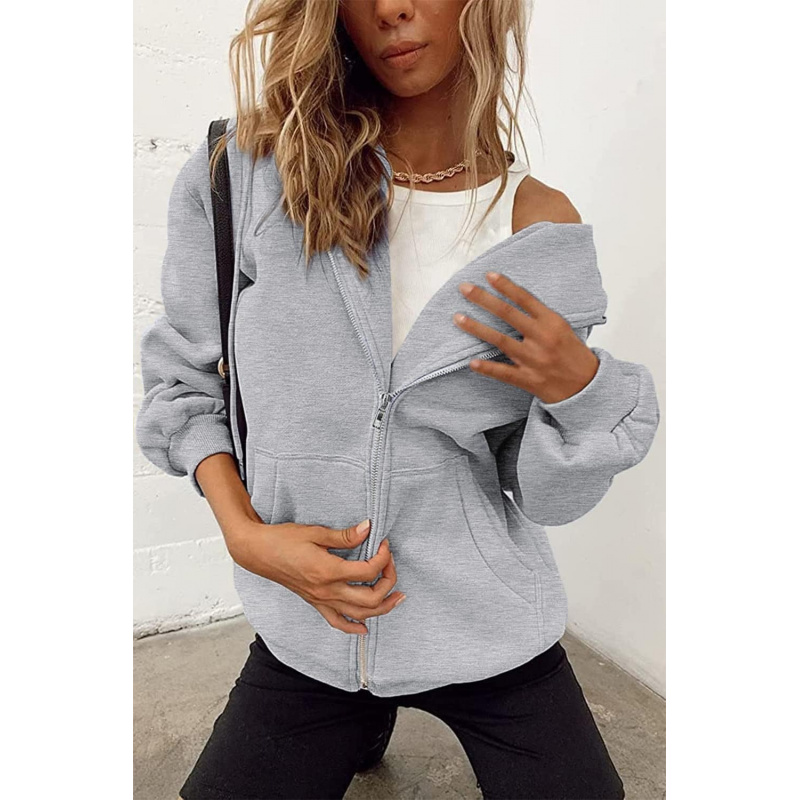Women's 2026 Spring Zip Up Y2K Hoodies Casual Long