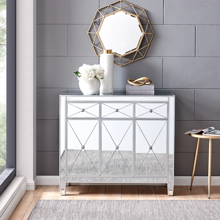 Sonoma 35.5'' Tall 3 - Door Mirrored Accent Cabinet