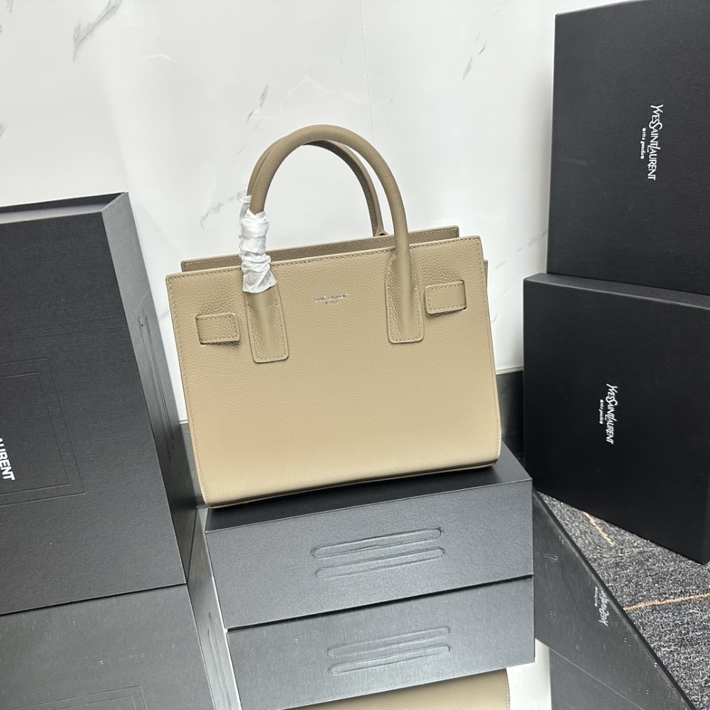 Saint Laurent Sac De Jour Small In Grained Leather Beige 26Cm