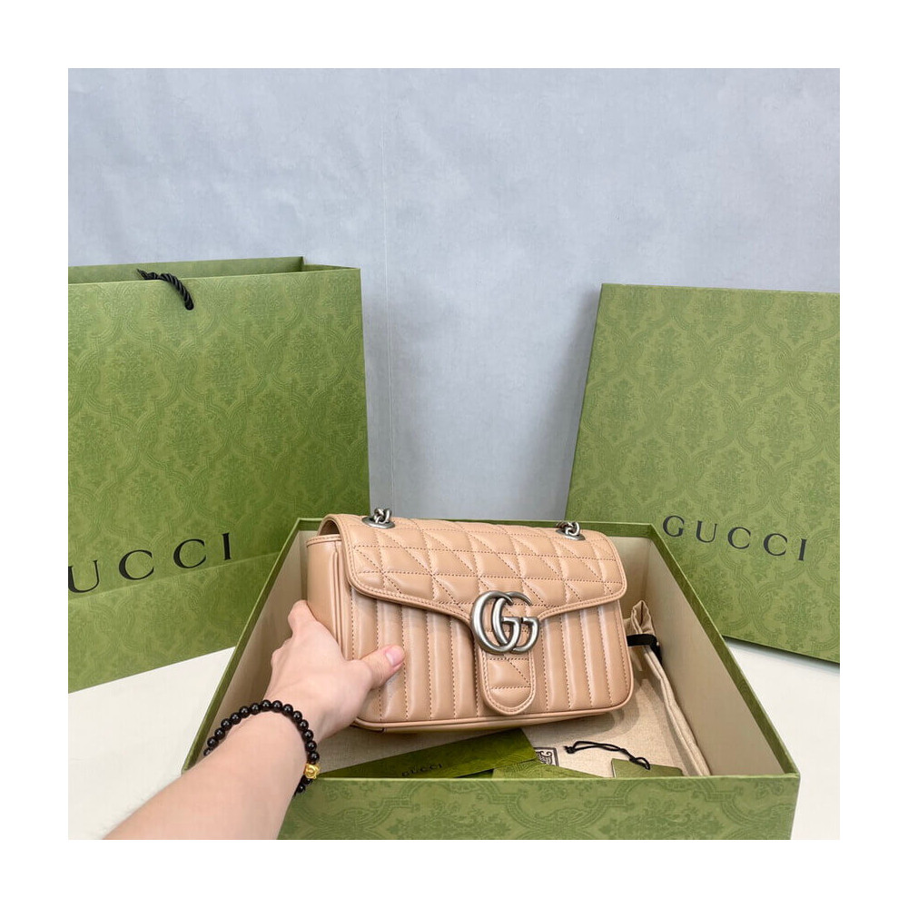 Gucci GG Marmont Small Shoulder Bag Beige