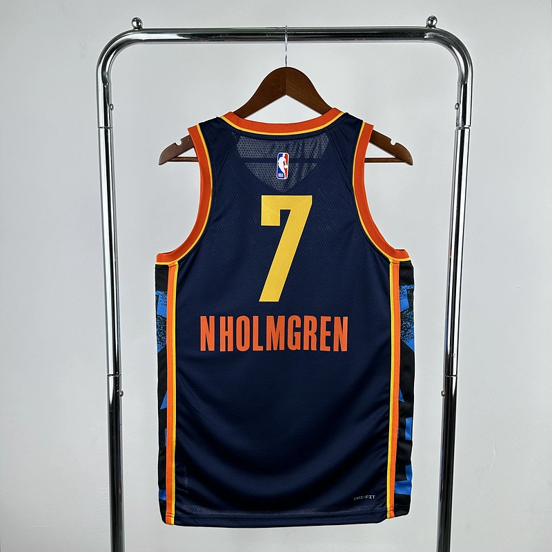 2025 NBA Oklahoma City Thunder 7 NHOLMGREN Basketball Jersey