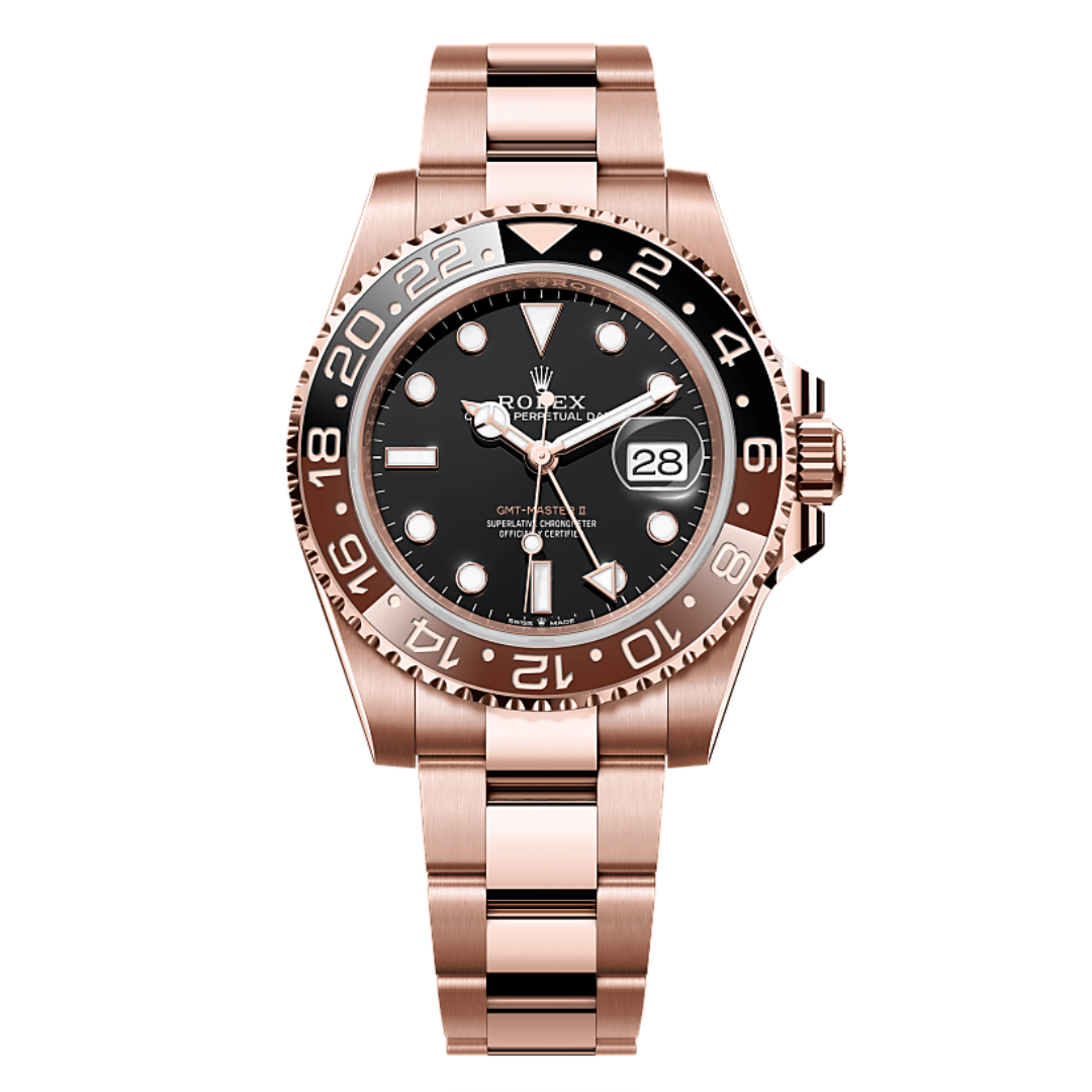 Rolex GMT-Master II 40mm Everose Gold Brown Black Oyster Men’s Watch m126715CHNR-0001