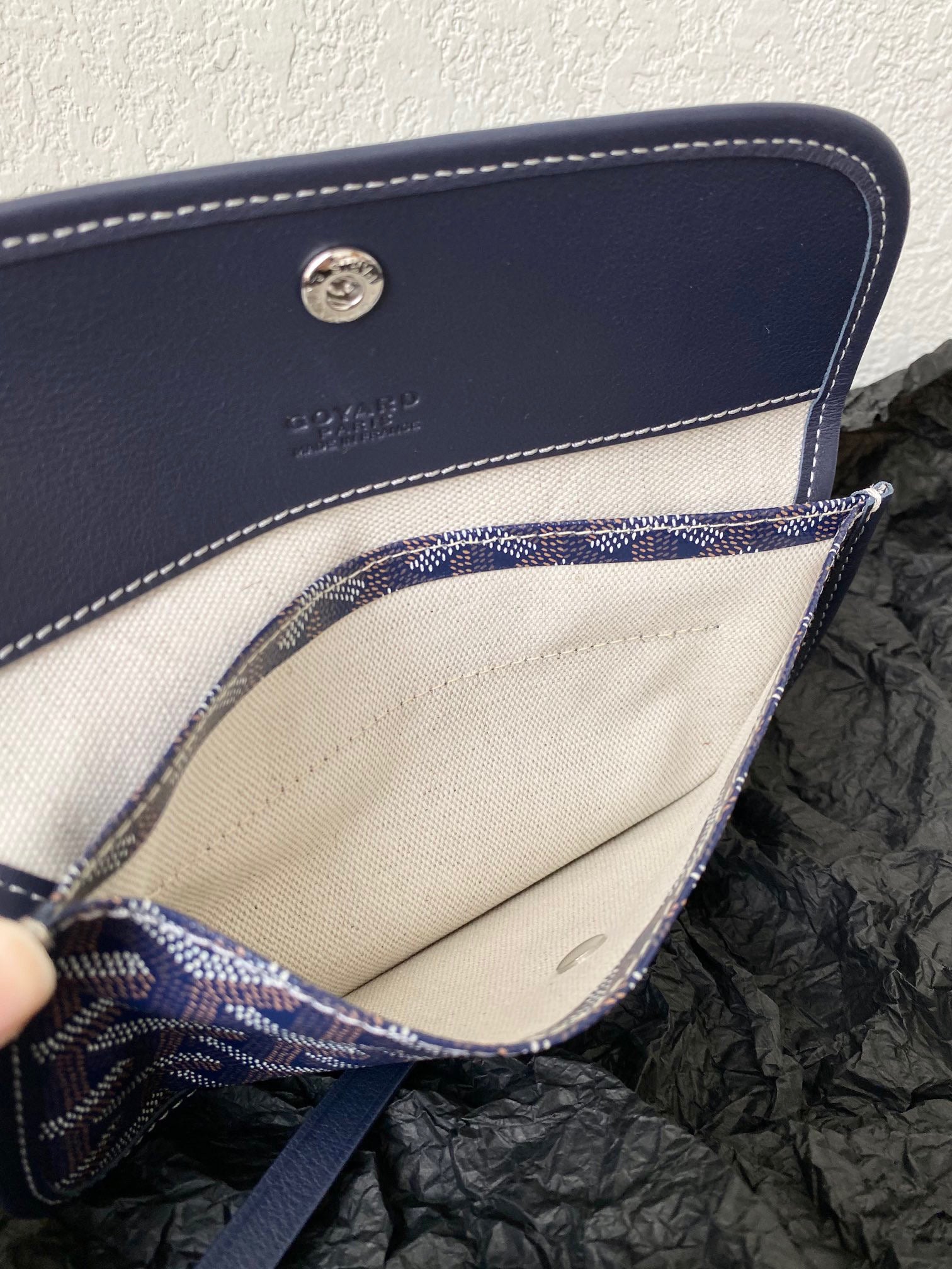 Goyard Saint Louis Gm 40Cm Navy Blue Canvas