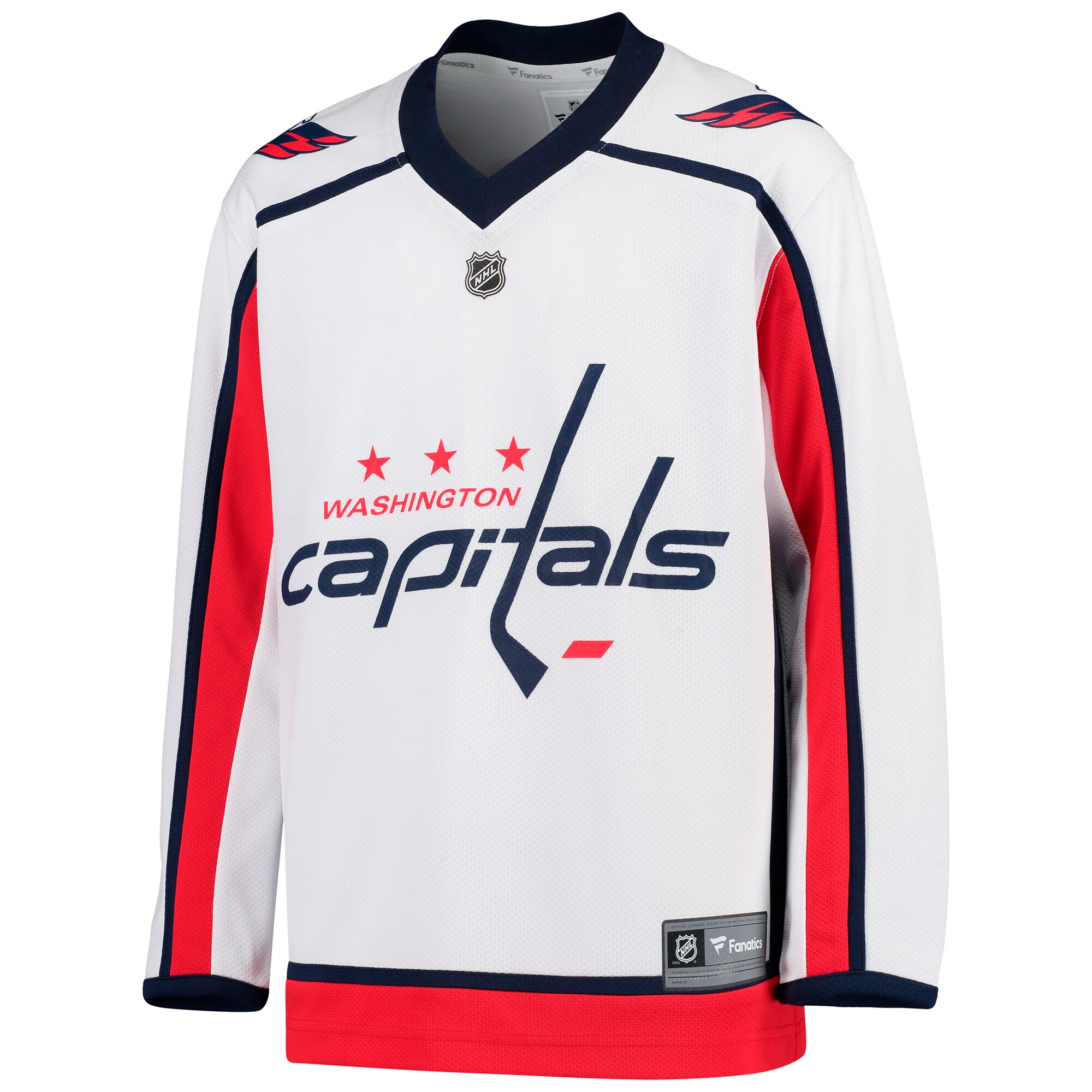 Washington Capitals Fanatics Youth Away Replica Blank Jersey – White