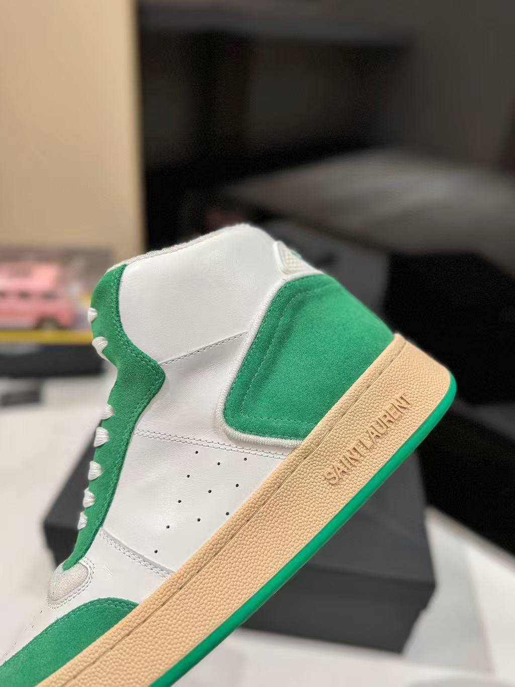 YSL Leather High Top Sneakers