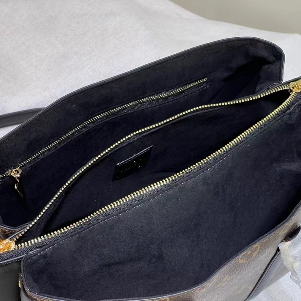 Louis Vuitton Soufflot MM Bag Monogram Canvas Black 36Cm M44817