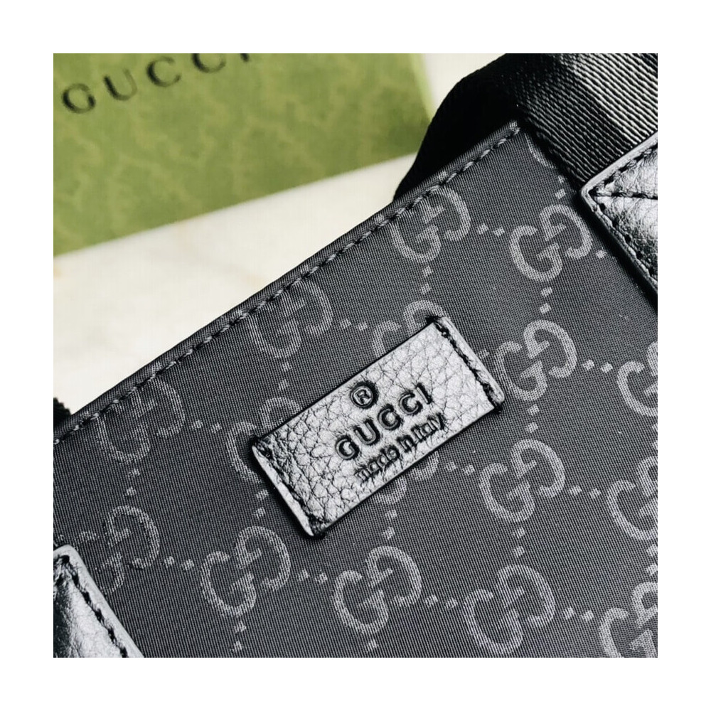 Gucci GG Guccissima Black Nylon Tall Tote Bag