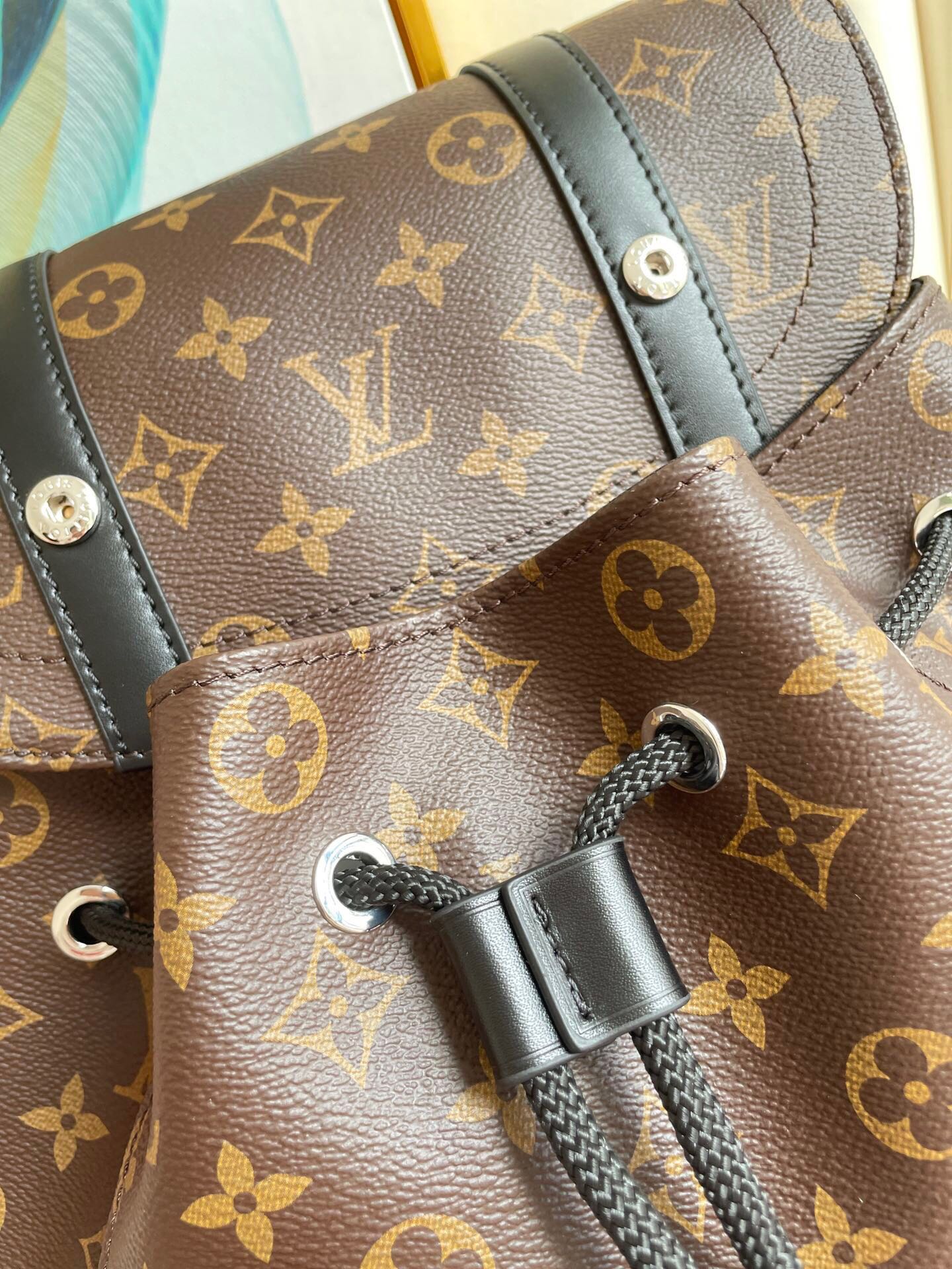 Louis Vuitton Christopher Backpack Monogram Brown Macassar Canvas 45Cm M43735