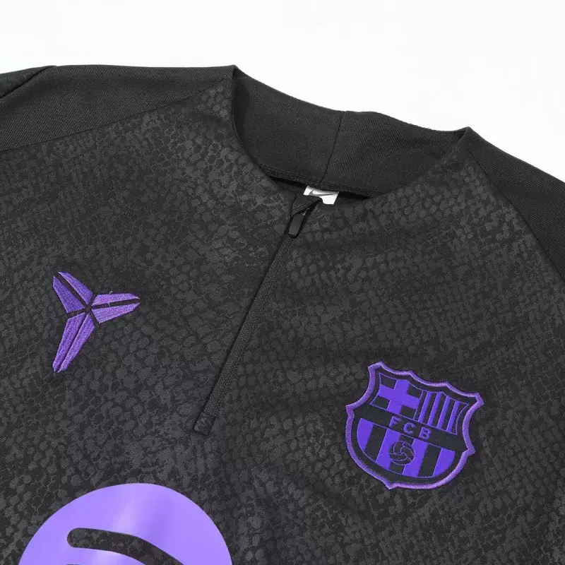 Barcelona 1/4 Zip Tracksuit 2025/26 Black