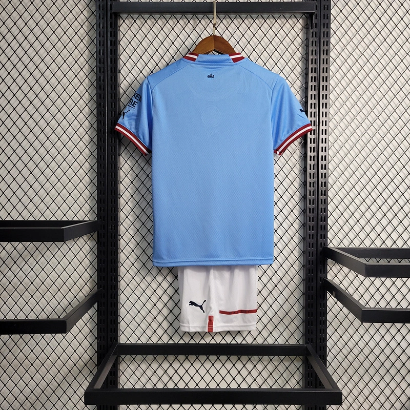 2022-23 Kids Manchester City Home Football jersey