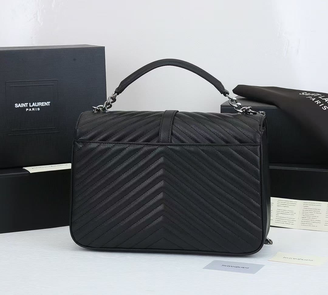 Saint Laurent College Large Chain Bag Black 32Cm 600278Brm041000